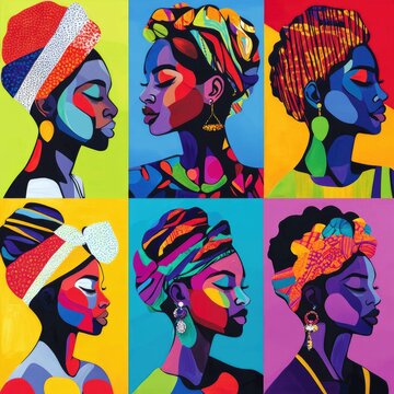 Black Pop Art Vibrant Urban Culture African American Portrait Colorful Wall Art