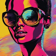 Black Pop Art Vibrant Urban Culture African American Portrait Colorful Wall Art