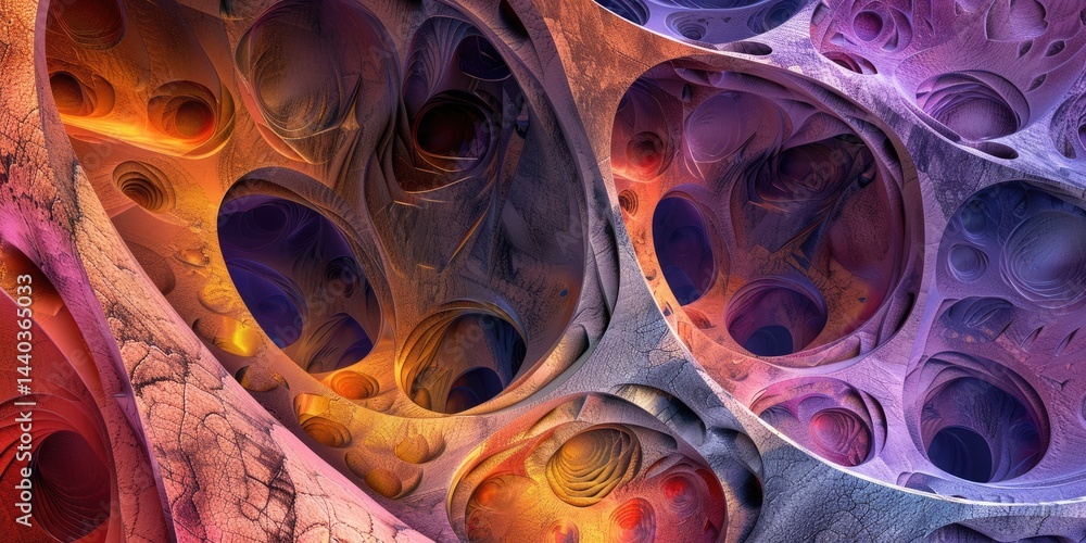 Poster layered geological pattern with abstract earth tones. 3d textured background of stone texture or swi