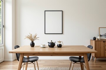 Cozy and Minimalist Dining Room with Natural Light and Simple Decor