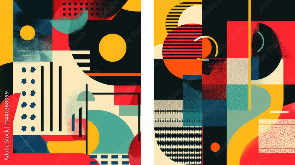 Poster creative background vibrant picture for business application website design to advertise. painting i