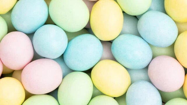Colorful Easter egg background zoom out and rotate