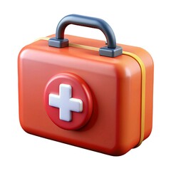 first aid kit isolated