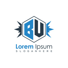 Modern Latter Luxury Monogram Logo with Royal Crown and Polygon Frame