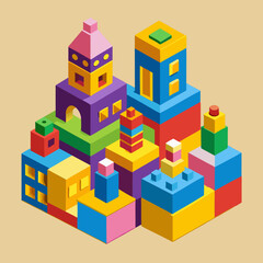 Fototapeta premium toy building blocks