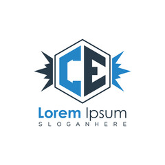 Modern Latter Luxury Monogram Logo with Royal Crown and Polygon Frame