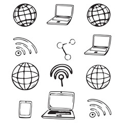 computer network icon set