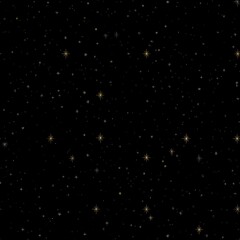 Obraz premium Golden Sparkling Stars on Black Seamless Background