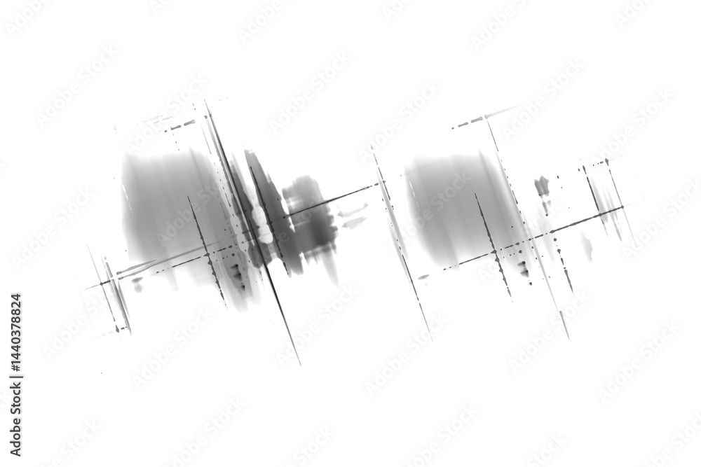 Aufkleber a minimalist abstract art design with diagonal lines and shapes in black and white