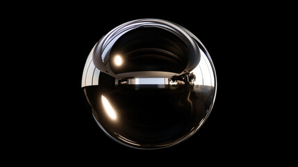 glass ball on black