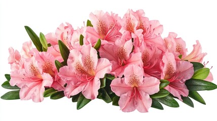 Fototapeta premium Pink Azalea Bouquet Isolated on White Background. Possible Use Floral Design