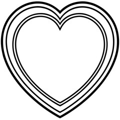 Vector Line Art Heart Frame for Photos