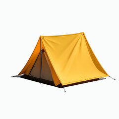 Yellow A-Frame Tent, Camping Gear, Outdoor Adventure