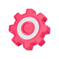 gear setting 3d rendering machine setting