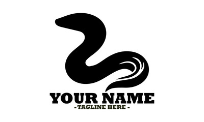 illustration ribbon eel vector design, elegant ribbon eel Vector, ribbon eel logo icon and ribbon eel logo design template