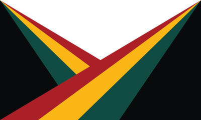 Abstract geometric design with intersecting red, yellow, and green lines on a black background, forming a sharp, dynamic, and modern artistic composition.