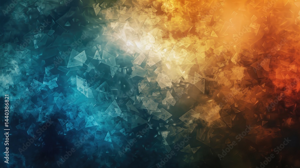 Poster abstract art of wave pattern in multicolored gradient. background image of digital wave floating wit