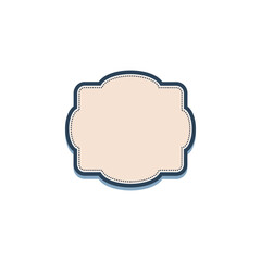 Minimal Beige Badge Template with Hand Drawn Outline