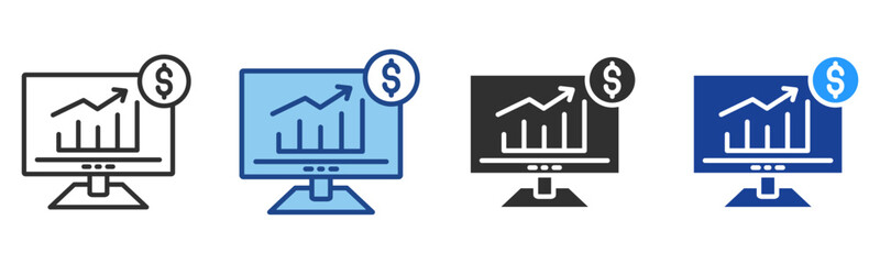 Finance Icon Multiple Style Vector Collection 
