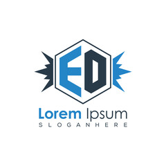 Modern Latter Luxury Monogram Logo with Royal Crown and Polygon Frame
