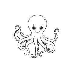 vector illustration of an octopus