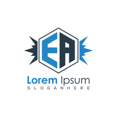 Modern Latter Luxury Monogram Logo with Royal Crown and Polygon Frame
