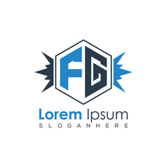 Modern Latter Luxury Monogram Logo with Royal Crown and Polygon Frame
