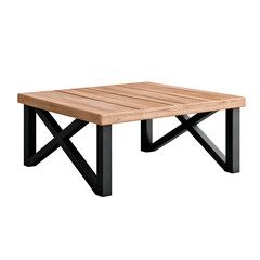 Metal frame coffee table with raw industrial charm