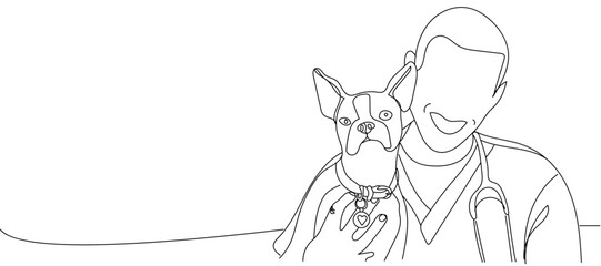 Vet with boston terrier