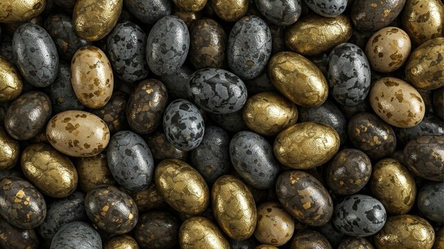 Close-up of Varied Smooth River Stones - Natural Textures and Patterns Photo stock 