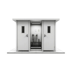 Modern Prefabricated Outdoor Shower Facility with Two Private Stalls