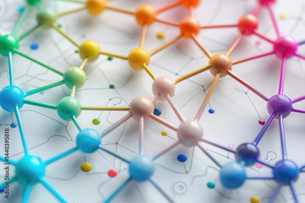 Poster picture symbolized globalize connection with particle connecting represent internet system communica