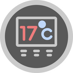 Smart Thermostat Flat Icon