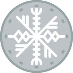 Viking Compass Flat Icon