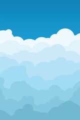 a clouded sky sunny day simple design