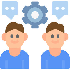 Obraz premium Leadership Communication Flat Icon