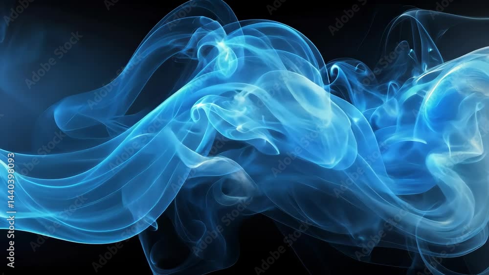 Poster Mystical Azure Haze A Captivating Dance of Light and Shadow