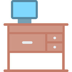 Office Cubicle Flat Icon