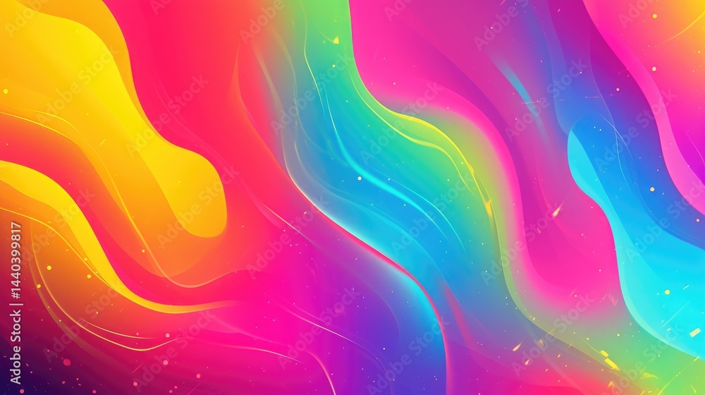 Poster abstract vivid colorful wave flowing express energetic texture. seamless texture of vividness curve 