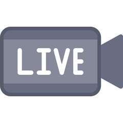 Camera Live Flat Icon