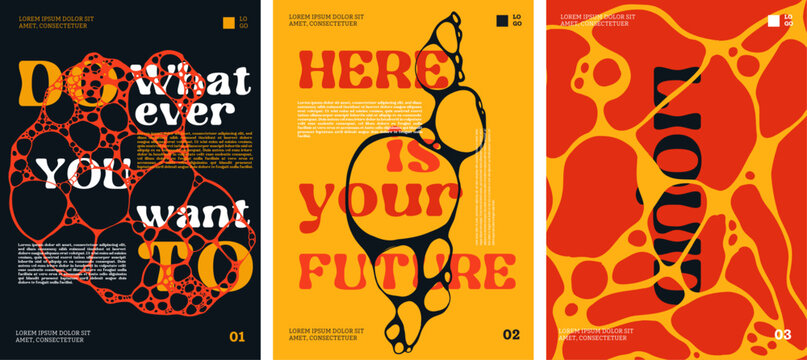 Bold Motivational liquid abstract Posters