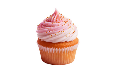 Strawberry Cupcake on transparent PNG.