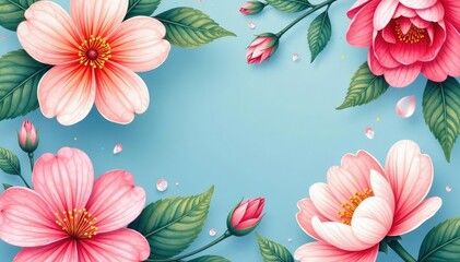 Delicate watercolor floral pattern, perfect for spring events , design element, nature