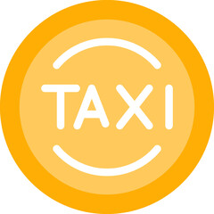 Taxi Logo Flat Icon