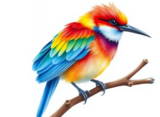 Obraz premium Vivid Parrot Perched on Branch