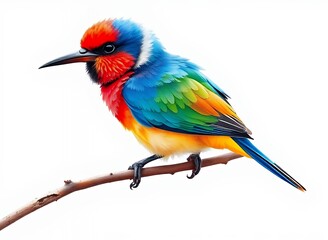 Obraz premium Vivid Bird with Multicolored Feathers