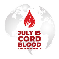Vector illustration on the theme of Cord Blood awareness month observed each year during July.
