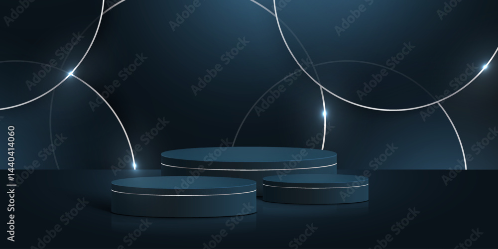 Aufkleber abstract minimal scene. minimal podium with soft material base. soft podium stages and product showc