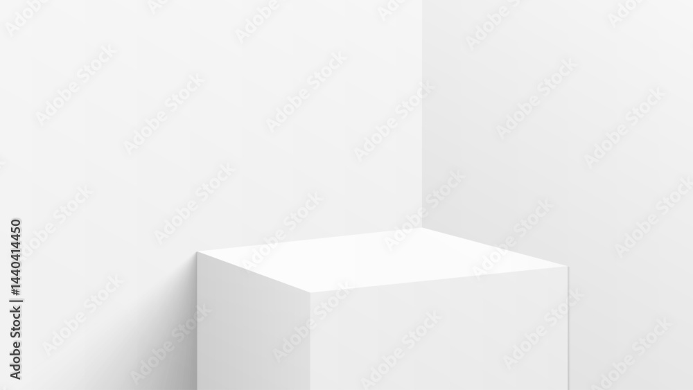 Aufkleber abstract minimal scene. minimal podium with soft material base. soft podium stages and product showc
