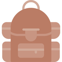 Backpacking Flat Icon